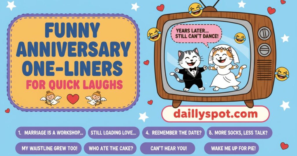 Funny Anniversary One-Liners for Quick Laughs