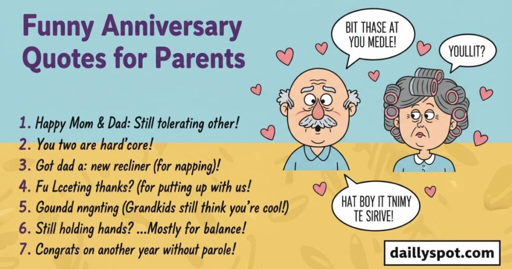 Funny Anniversary Quotes for Parents