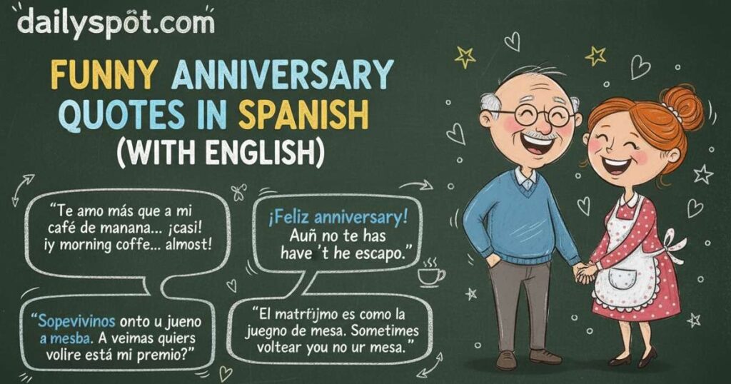 Funny Anniversary Quotes in Spanish (with English)