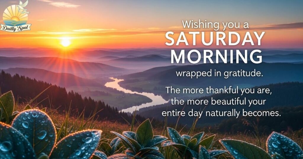 Thankful Good Morning Saturday Blessings