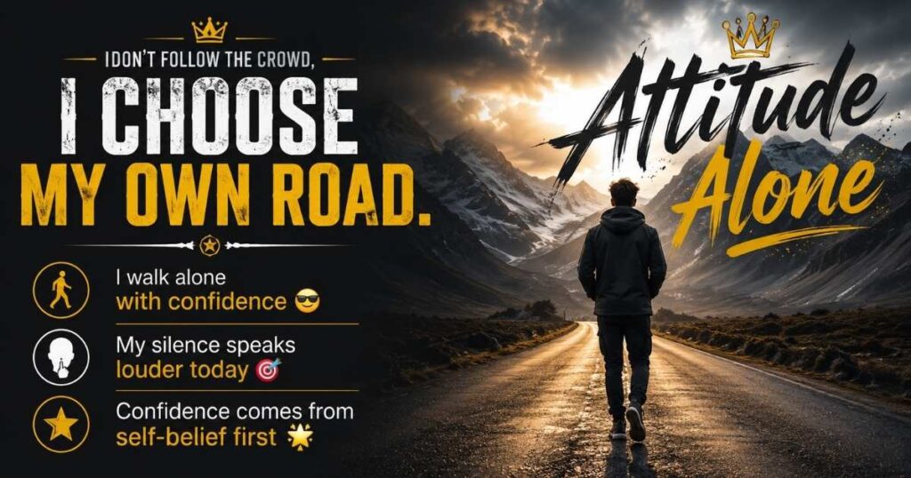 Attitude Alone Captions For Instagram