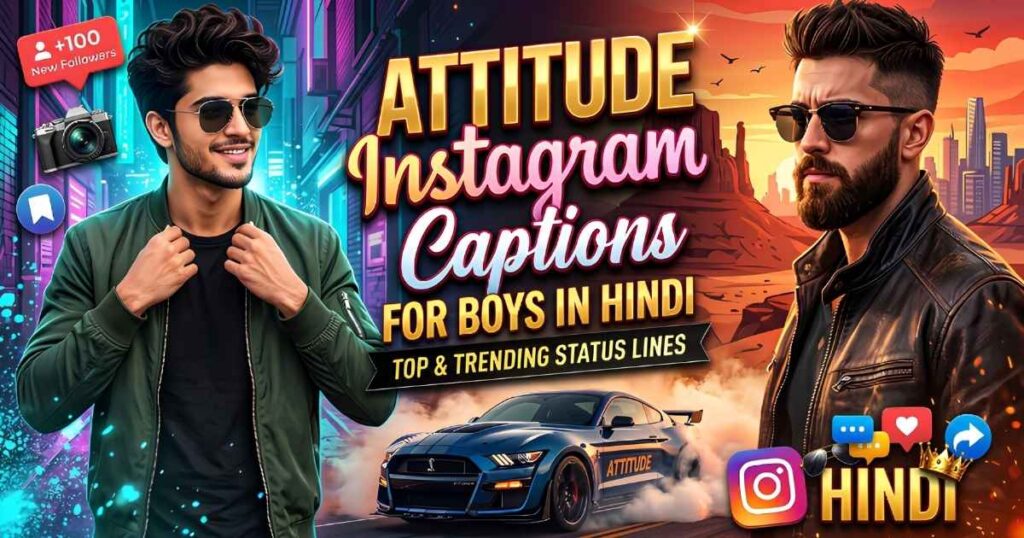 Attitude Instagram Captions For Boys in Hindi