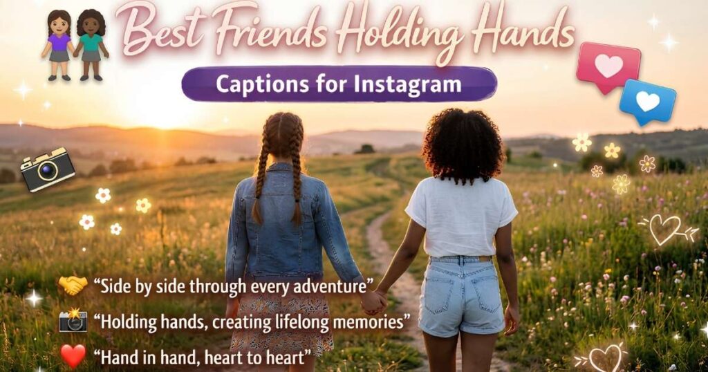 Best Friends Holding Hands Captions for Instagram