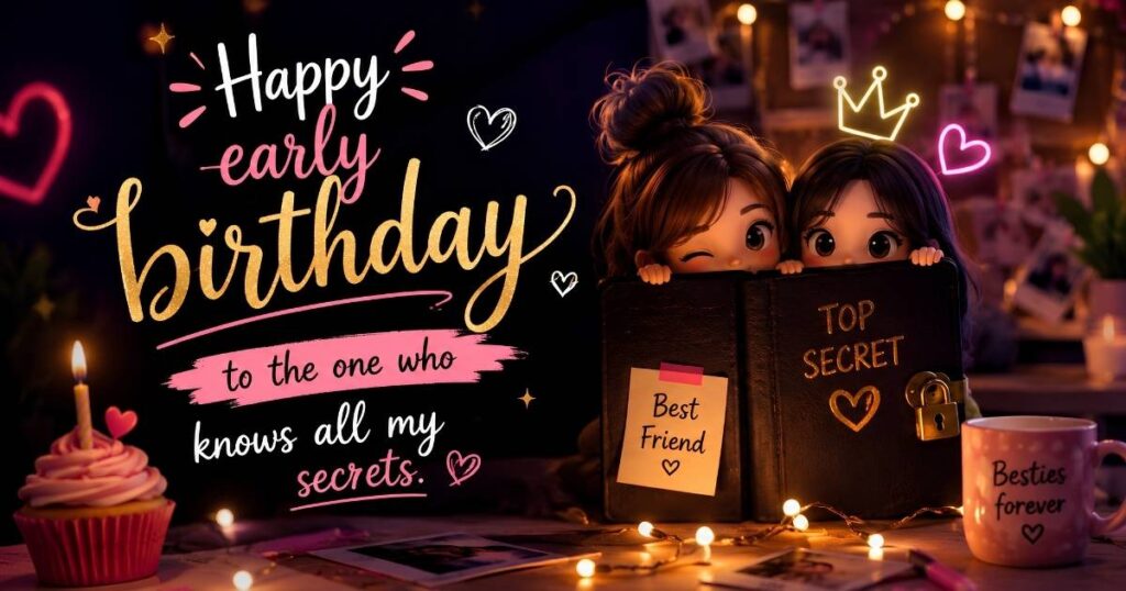 Happy Birthday in Advance Message for Best Friend