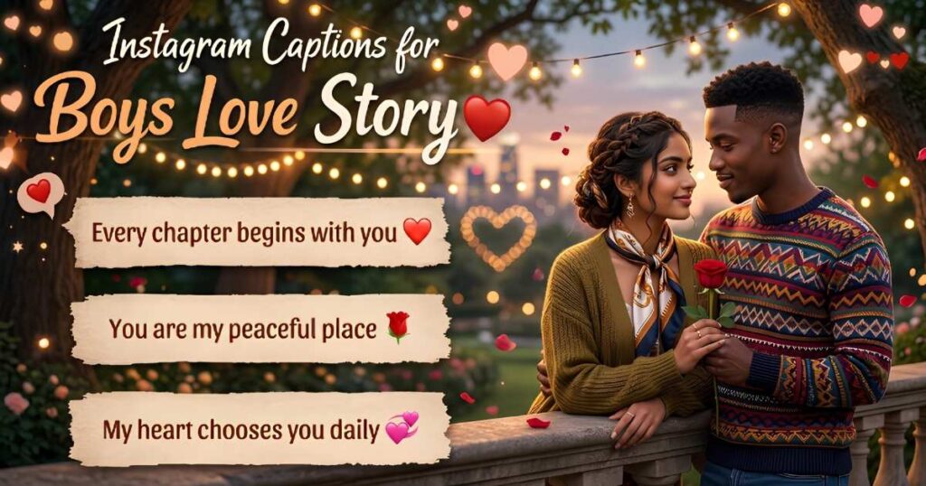 Instagram Captions for Boys Love Story