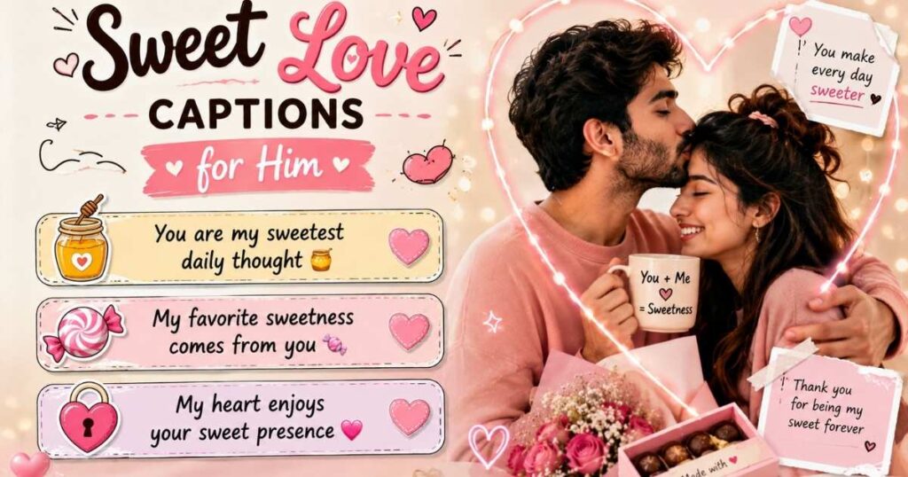 Sweet Love Captions for Instagram for Him