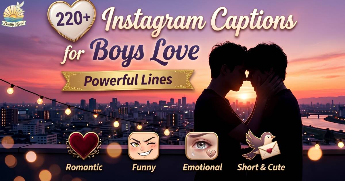 220+ Instagram Captions for Boys Love | Powerful Lines