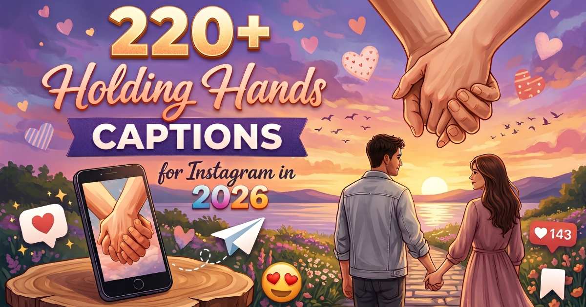 220+ Holding Hands Captions for Instagram in 2026