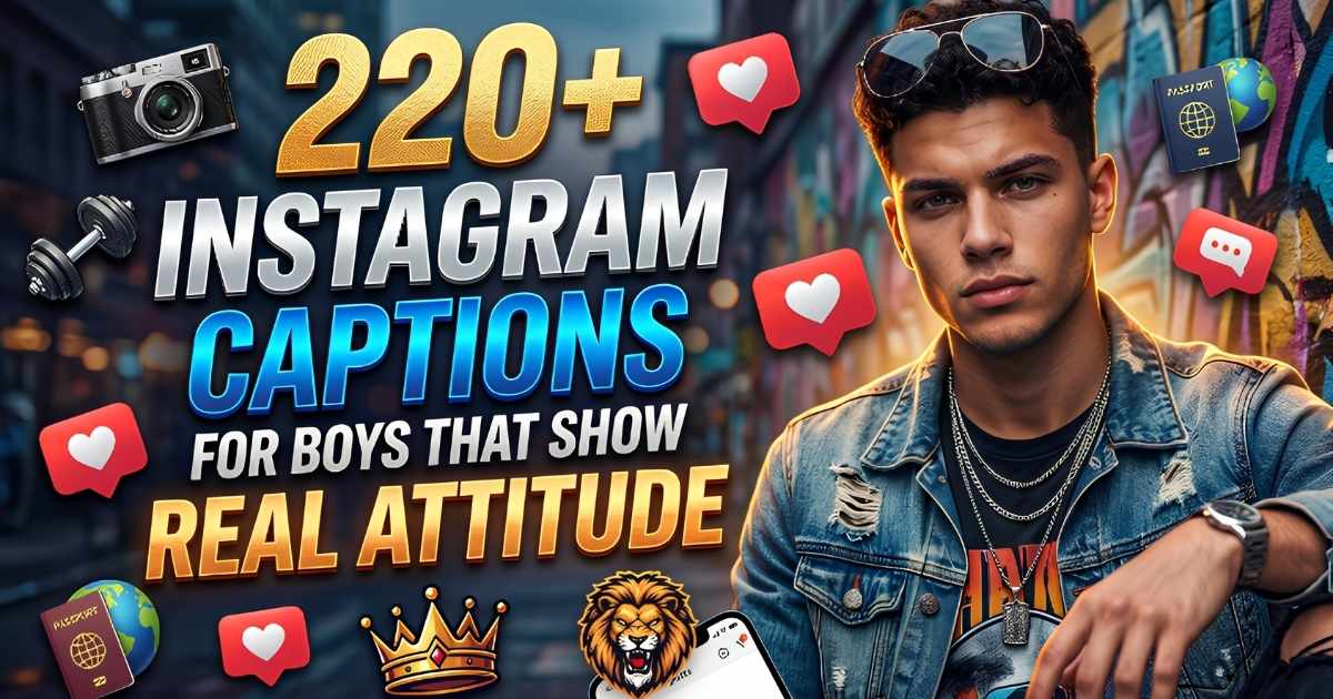 220+ Instagram Captions for Boys That Show Real Attitude