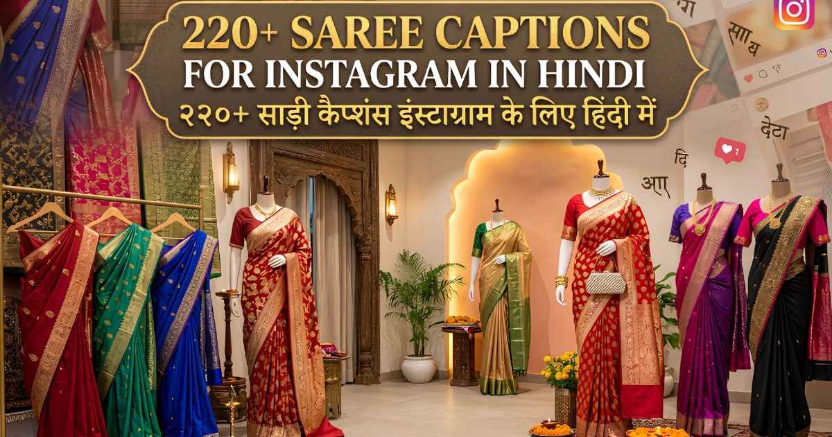 Saree Captions For Instagram In Hindi
