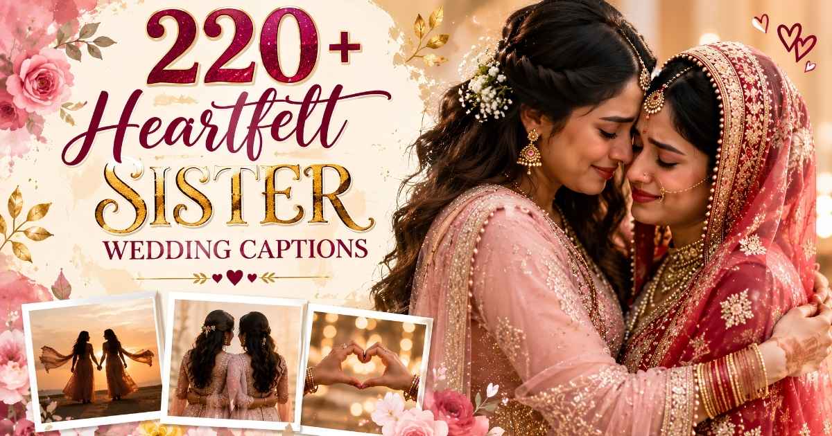 220+ Heartfelt Sister Wedding Captions for Instagram